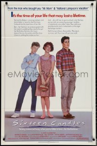 2b1176 SIXTEEN CANDLES 1sh 1984 Molly Ringwald, Anthony Michael Hall, directed by John Hughes!