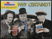 2b0034 HOSTESS 13x17 advertising poster 1991 Three Stooges advertising their breakfast products!