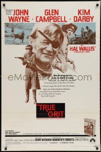 2b1214 TRUE GRIT int'l 1sh 1969 John Wayne as Rooster Cogburn, Kim Darby, Glen Campbell