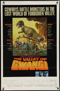 2b1217 VALLEY OF GWANGI 1sh 1969 Ray Harryhausen, great artwork of cowboys vs dinosaurs!