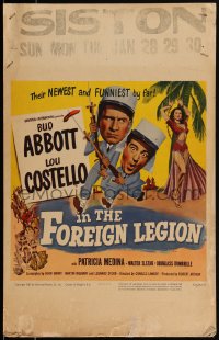 2b0465 ABBOTT & COSTELLO IN THE FOREIGN LEGION WC 1950 great wacky art of Bud Abbott & Lou Costello!