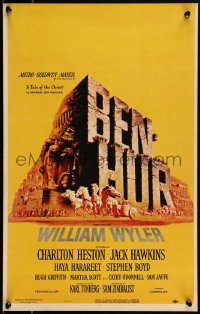 2b0476 BEN-HUR WC 1960 Charlton Heston, William Wyler classic epic, Smith chariot & title art!