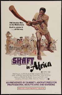 2b0524 SHAFT IN AFRICA WC 1973 Richard Roundtree stickin' it all the way in the Motherland, rare!