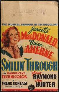 2b0526 SMILIN' THROUGH WC 1941 artwork of Jeanette MacDonald, directed by Frank Borzage, very rare!