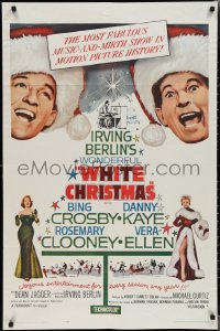 2b1226 WHITE CHRISTMAS 1sh R1961 Bing Crosby, Danny Kaye, Clooney, Vera-Ellen, musical classic!