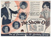 2b1594 SHOW OFF herald 1926 sexy cult star Louise Brooks pictured, Lois Wilson, ultra rare!