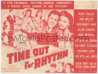 2b1601 TIME OUT FOR RHYTHM herald 1941 Three Stooges pictured, sexy Ann Miller, ultra rare!