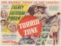 2b1602 TORRID ZONE herald 1940 James Cagney, sexy Ann Sheridan, Pat O'Brien, ultra rare!