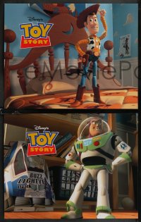 2b1427 TOY STORY 7 LCs 1995 Walt Disney Pixar, cool images of Slinky Dog, Bo Peep, Rex, and Hamm!