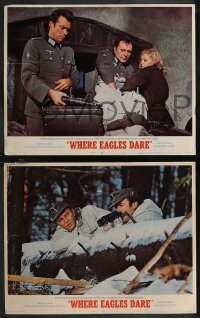 2b1421 WHERE EAGLES DARE 8 LCs 1968 Clint Eastwood, Richard Burton, Mary Ure, Ingrid Pitt!