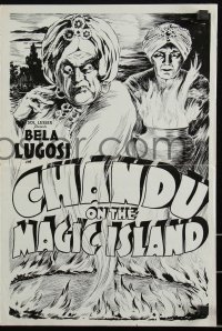 2b0719 CHANDU ON THE MAGIC ISLAND pressbook 1935 incredible art of creepy Bela Lugosi, very rare!