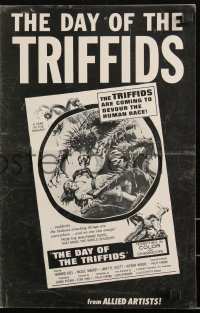 2b0723 DAY OF THE TRIFFIDS pressbook 1962 classic English sci-fi horror, great monster images!