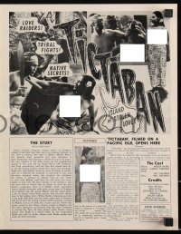 2b0741 TICTABAN ISLE OF STOLEN WOMEN pressbook 1949 many images of nude native women!