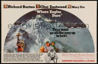 2b0891 WHERE EAGLES DARE promo brochure 1968 Clint Eastwood, Richard Burton, Mary Ure, ultra rare!