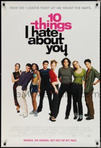 2c0785 10 THINGS I HATE ABOUT YOU DS 1sh 1999 Julia Stiles, Heath Ledger, modern Shakespeare!