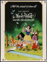 2c0625 SNOW WHITE & THE SEVEN DWARFS 30x40 R1983 Walt Disney animated cartoon fantasy classic!