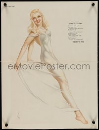 2c0216 ALBERTO VARGAS magazine page 1945 sexy pin-up art of the Lady of Letters!
