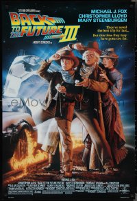 2c0817 BACK TO THE FUTURE III DS 1sh 1990 Michael J. Fox, Chris Lloyd, Drew Struzan art!