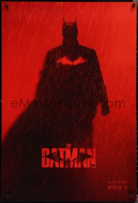 2c0821 BATMAN teaser DS 1sh 2022 full-length Robert Pattinson in the title role in the rain!
