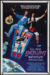 2c0850 BILL & TED'S EXCELLENT ADVENTURE 1sh 1989 Keanu Reeves, Winter, be excellent to each other!