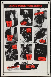 2c0889 BURIED ALIVE 1sh 1984 D'Amato's Buio Omega, virgin by day, nympho zombie by night, ultra rare!