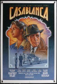 2c0093 CASABLANCA 27x40 video poster R1992 Humphrey Bogart, Ingrid Bergman, Curtiz classic!