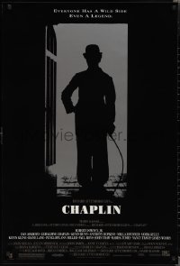 2c0901 CHAPLIN 1sh 1992 great silhouette image of Robert Downey Jr. as Charlie!