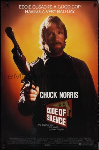 2c0910 CODE OF SILENCE 1sh 1985 Chuck Norris is a good cop having a very bad day!