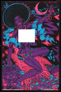 2c0187 MOON PRINCESS 23x34 commercial poster 1973 blacklight fantasy art of a sexy woman by Lykes!