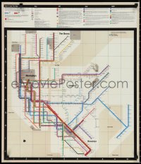 2c0194 NEW YORK SUBWAY MAP 24x28 commercial poster 2010s cool map of the layout of the whole system!