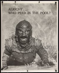 2c0198 REVENGE OF THE CREATURE 23x29 commercial poster 1970s Gill Man says - who peed in the pool?