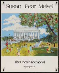 2c0203 SUSAN PEAR MEISEL 24x30 commercial poster 1980 Lincoln Memorial!