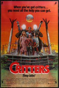 2c0918 CRITTERS 1sh 1986 great completely different art of cast & monsters by Ken Barr!
