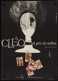 2c0289 CLEO FROM 5 TO 7 Czech 23x32 1963 Agnes Varda's classic Cleo de 5 a 7, strange art!