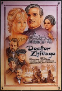 2c0095 DOCTOR ZHIVAGO 27x40 video poster R1995 Omar Sharif, Julie Christie, David Lean, La Fleur art!