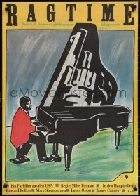 2c0232 RAGTIME East German 23x32 1987 Milos Forman, different piano playing art by B. Krause!