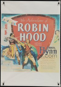2c0391 ADVENTURES OF ROBIN HOOD Egyptian poster R2000s Flynn as Robin Hood, De Havilland, different art!