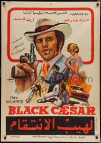 2c0395 BLACK CAESAR Egyptian poster 1978 AIP Williamson different Aziz blaxploitation art!