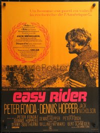 2c0367 EASY RIDER French 23x31 R1980s Peter Fonda, motorcycle biker classic directed by Hopper!