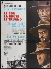 2c0369 GOOD, THE BAD & THE UGLY French 23x31 R1970s Clint Eastwood, Lee Van Cleef, Sergio Leone!