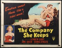 2c0632 COMPANY SHE KEEPS style A 1/2sh 1951 art of sexy bad girl Jane Greer + Lizabeth Scott!