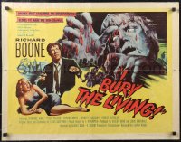 2c0644 I BURY THE LIVING 1/2sh 1958 out of a time-rotted tomb crawls an unspeakable horror!