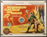 2c0652 ROBINSON CRUSOE ON MARS 1/2sh 1964 sci-fi art of Paul Mantee & his man Friday Victor Lundin!