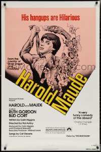 2c1036 HAROLD & MAUDE 1sh R1979 Hal Ashby classic, Ruth Gordon, Bud Cort's hang-ups are hilarious!