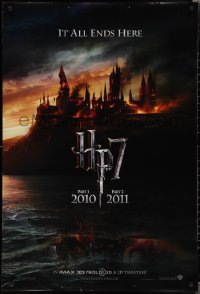 2c1040 HARRY POTTER & THE DEATHLY HALLOWS PART 1 & PART 2 teaser DS 1sh 2010 it all ends here!