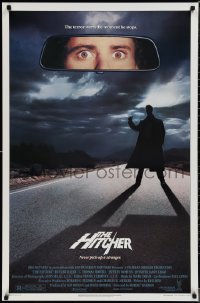 2c1056 HITCHER 1sh 1986 creepy hitchhiker Rutger Hauer, C. Thomas Howell, never pick-up a stranger!