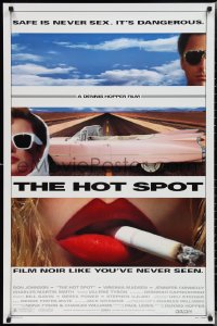 2c1061 HOT SPOT DS 1sh 1990 cool close up smoking & Cadillac image, directed by Dennis Hopper!