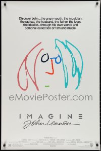 2c1075 IMAGINE 1sh 1988 art by former Beatle John Lennon, brown/blue hair style!