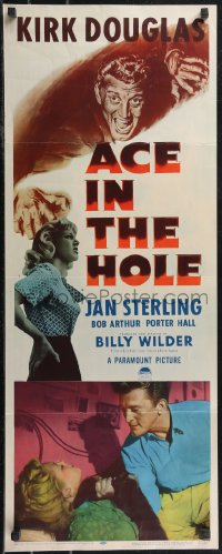 2c0659 ACE IN THE HOLE insert 1951 Billy Wilder classic, Kirk Douglas choking Sterling!