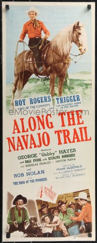 2c0662 ALONG THE NAVAJO TRAIL insert 1945 Roy Rogers & Trigger, Gabby Hayes!
